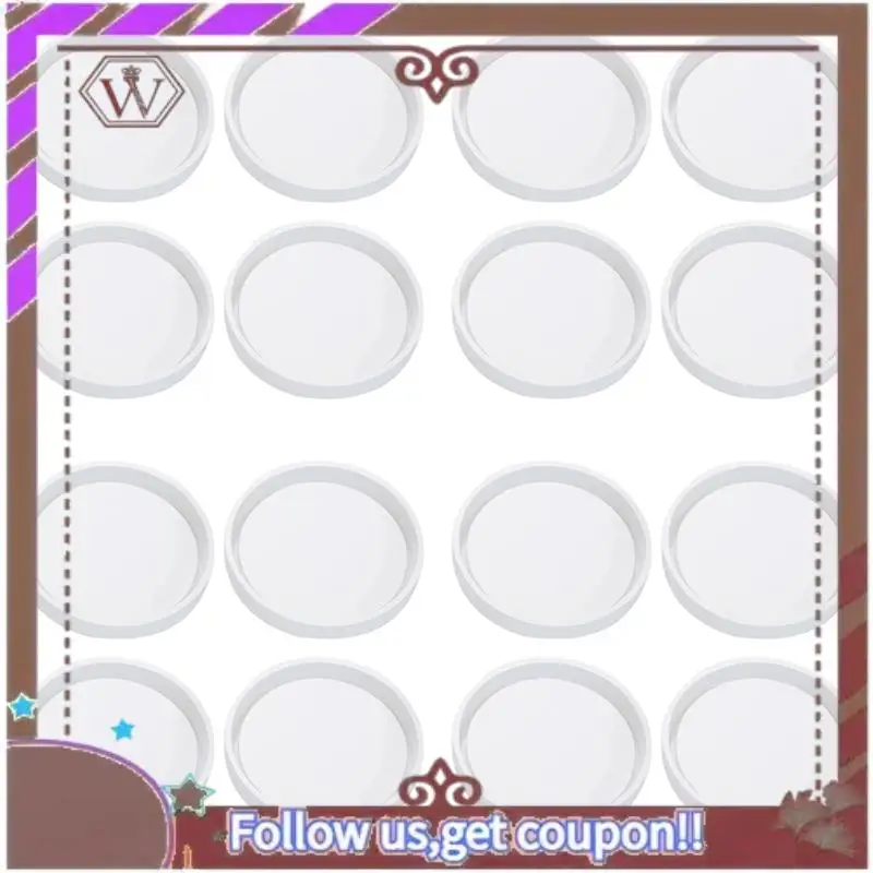 

A95D-16 Pack Big Diy Round Coaster Silicone Mold, Diameter 3.94Inch/10Cm, Molds For Casting With Resin, Cement