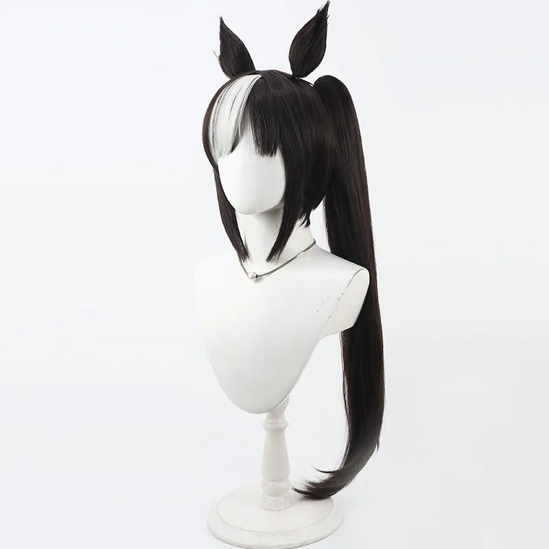 Juego Pretty Derby Hokko Tarumae Cosplay peluca oreja cola Umamusume Pastel marino Locodol pelo para fiesta de Halloween mujeres adultas