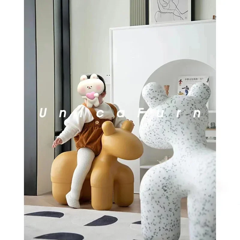 Pony Chair Creative Animal Seat Cartoon Cute Child Seat Puppy Stool Adult Shoe Stool Living Room Bedroom