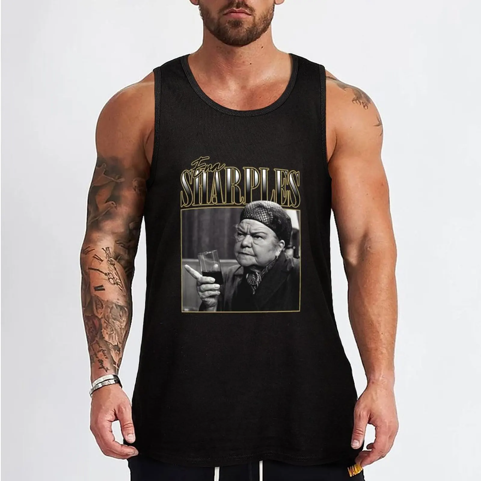 ENA SHARPLES Tank Top sports t-shirts for men cute tops Men's vest T-shirt male