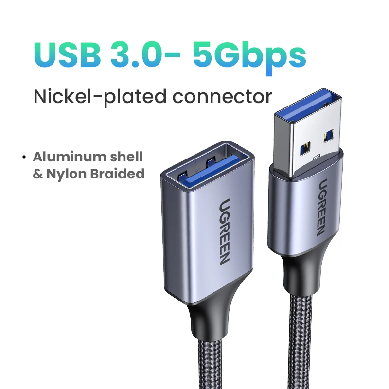 UGREEN USB 3.0 Удлинительный Кабель 5м для передачи данных — фото товара