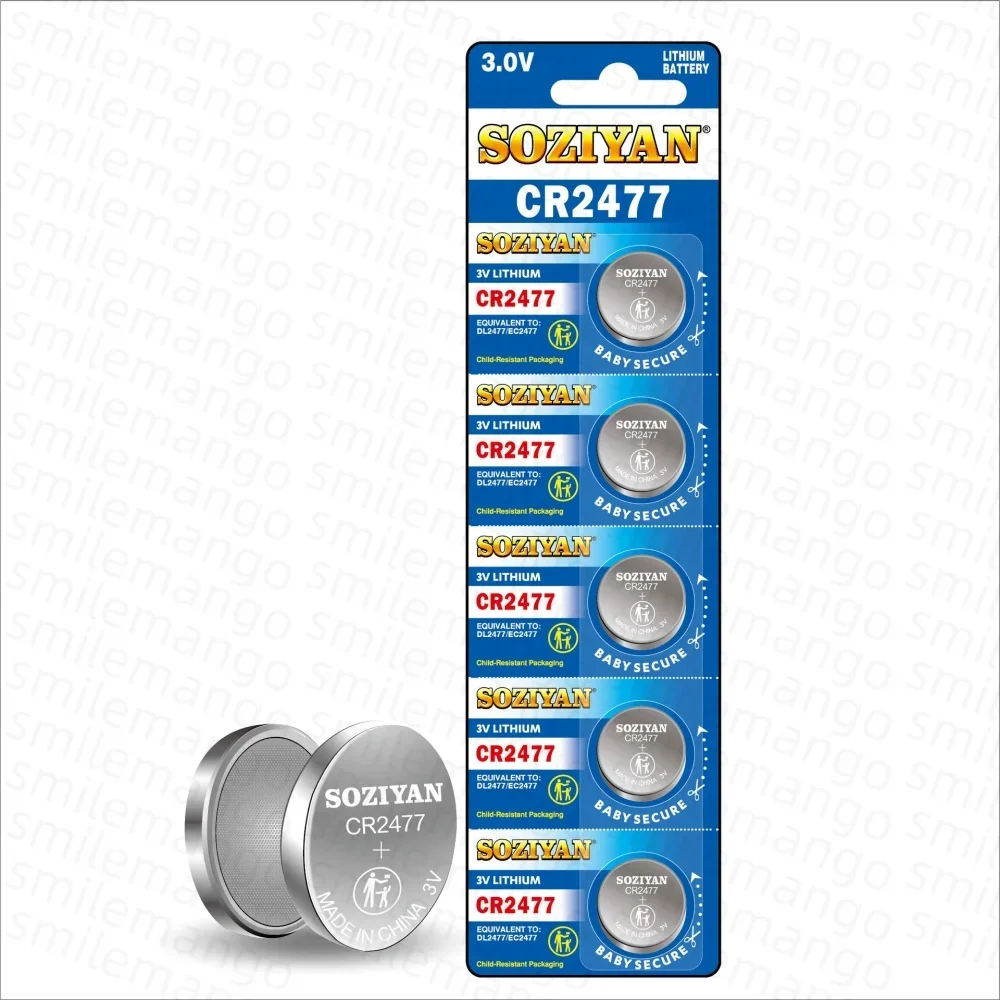 3V Button Lithium Battery for Car Remote Control Motherboard Watch DL2477 ECR2477, KCR2477 Buttton Coin Cells