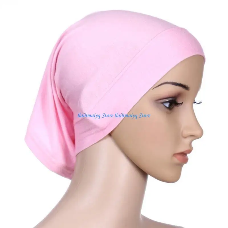 

573B Islamic Muslim Women Cotton Headscarf Hijab Cap Underscarf Scarf