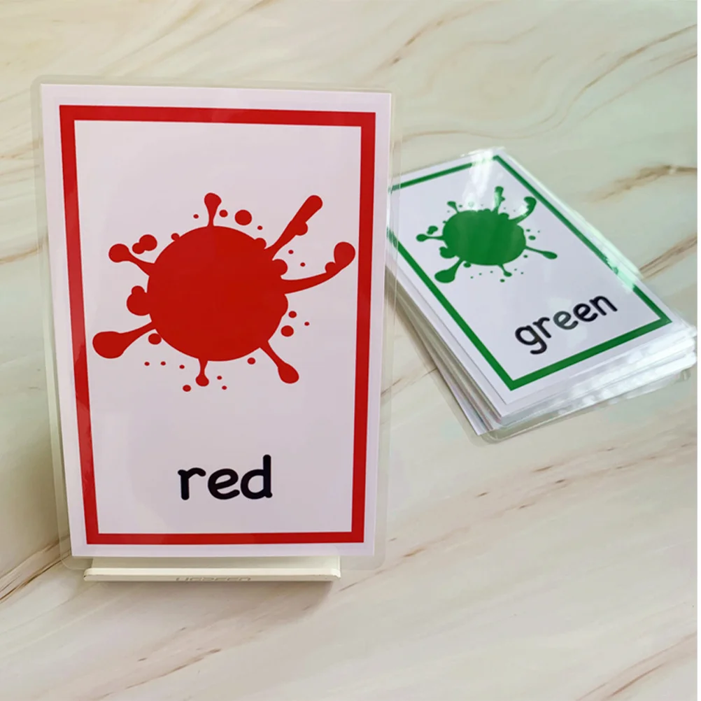 English Words Flash Cards Colorful Waterproof For Kids Memory Matching Game Learning Early Educational Puzzle Cognitive