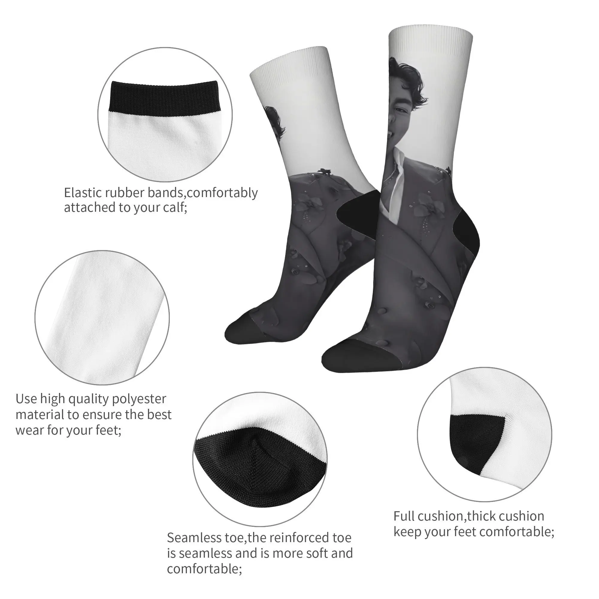 جوارب مالاتشي بارتون جرافيك كاجوال جوارب شتوية مضادة للانزلاق للزوجين جوارب رياضية مريحة للجري