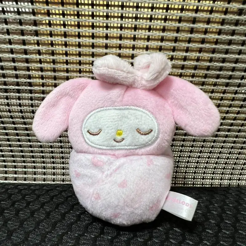 Sanrio Kawaii بلدي ميلودي سينامورول اليابانية الكرتون Hangyodon الطفل كيس النوم الأسماك أفخم اللعب على ظهره قلادة المفاتيح هدية