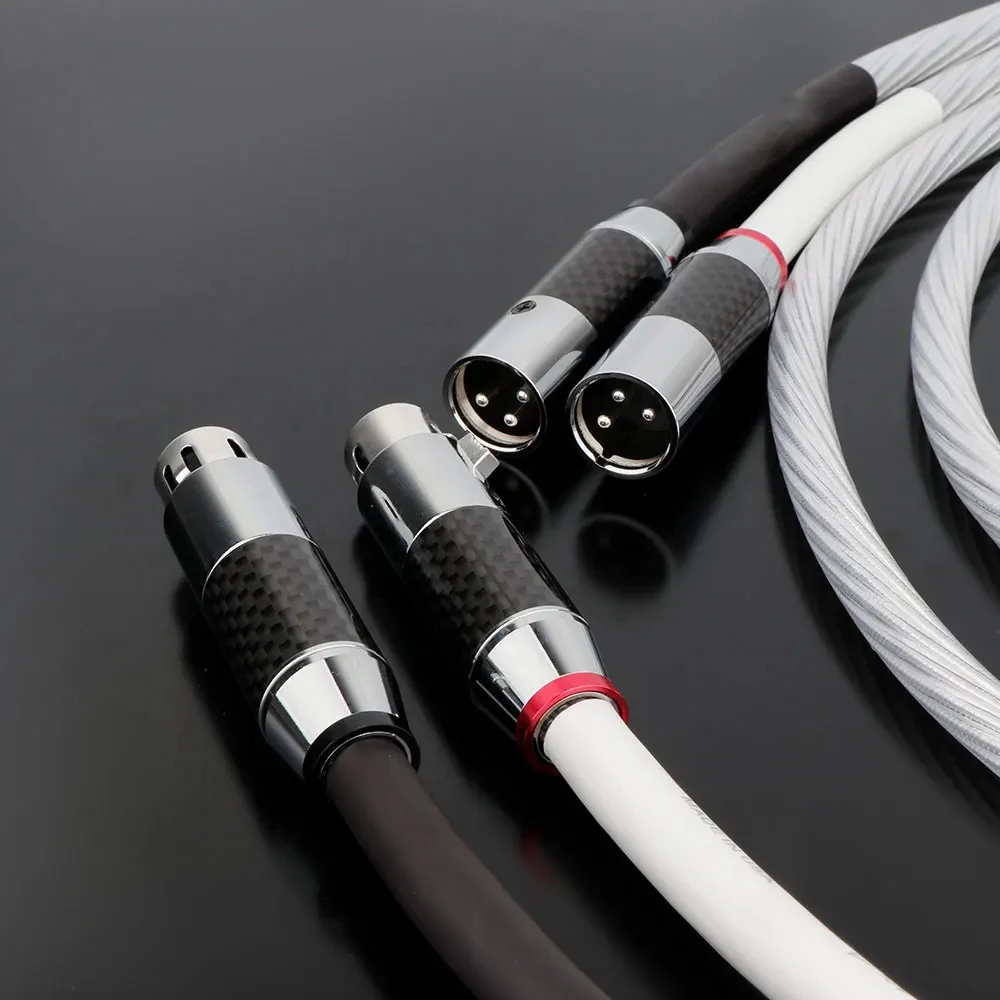 

HIFI XLR Сбалансированный кабель, эталонная соединительная аудиопроводная линия с углеродным волокном «мама-папа»