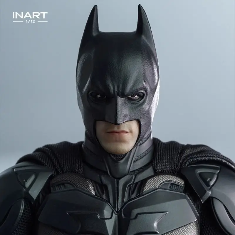 Em estoque inart 1/12 homem soldado batman cristão fardo o cavaleiro das trevas luta eterna herói coleção figura de ação modelo