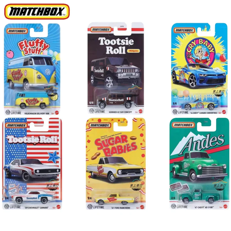 

Оригинальный спичечный ящик Candy 2025 Mix 2 Карточка автомобиля, разработанная для пожизненных металлических литых автомобилей в масштабе 1:64 HVV75