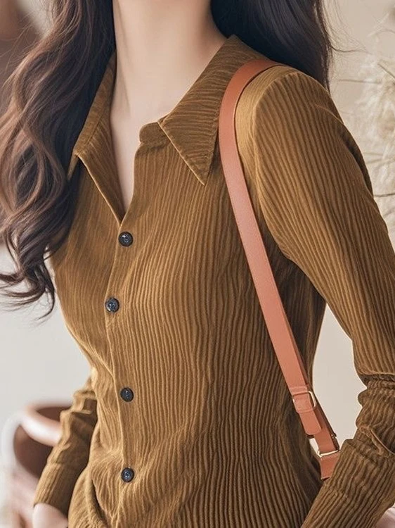 

Ele Lazy Sle Korean Faion irt Layering High Faion Sensation Spring Autumn Unique Attractive Personali Top