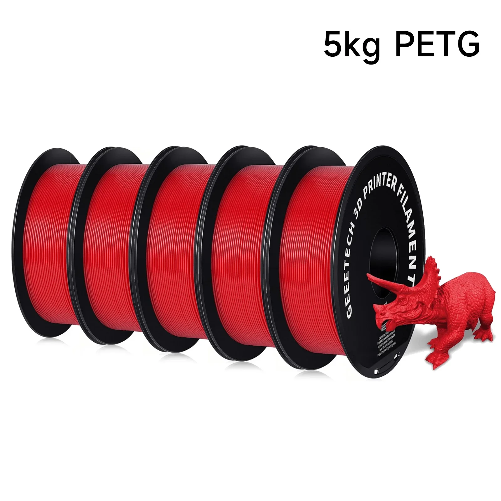 Geeetech 5KG PETG 3D-printfilament 1,75 mm hoge precisie, weinig vervorming, grote spoel, geschikt voor FDM 3D-printers
