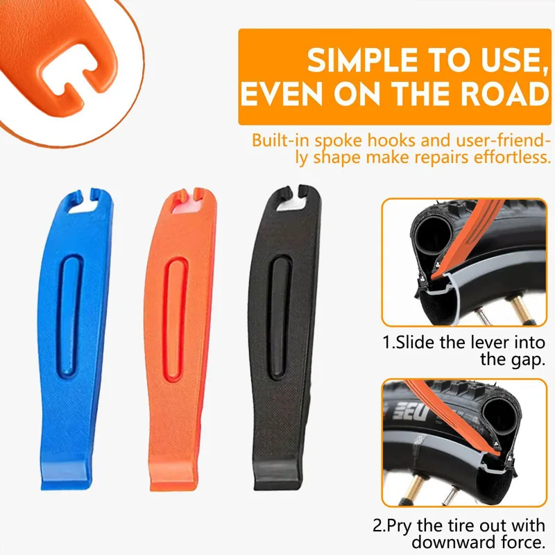 Palanca para Neumáticos de Bicicleta, Herramienta para Cambio de Neumáticos, Cuchara para Llantas, Herramienta de Extracción, Accesorios para Bicicleta