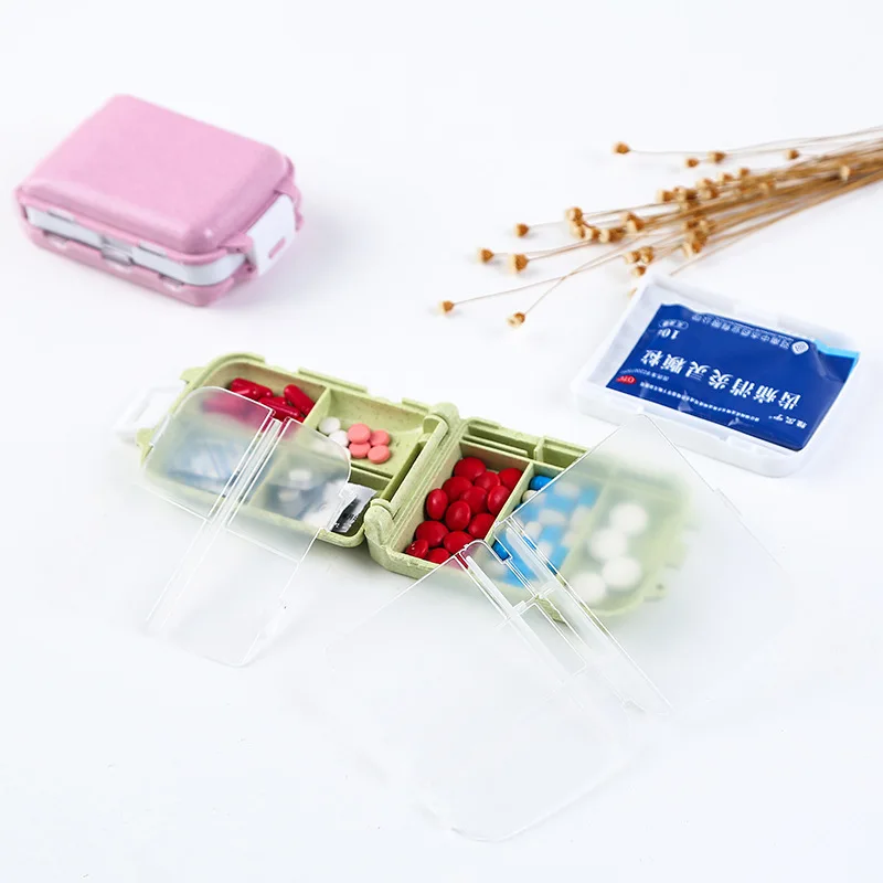 1PC Portable Mini Pill Box - Medical Kits Vitamin Storage Container Health Travel Supplies Compact Pill Organizer