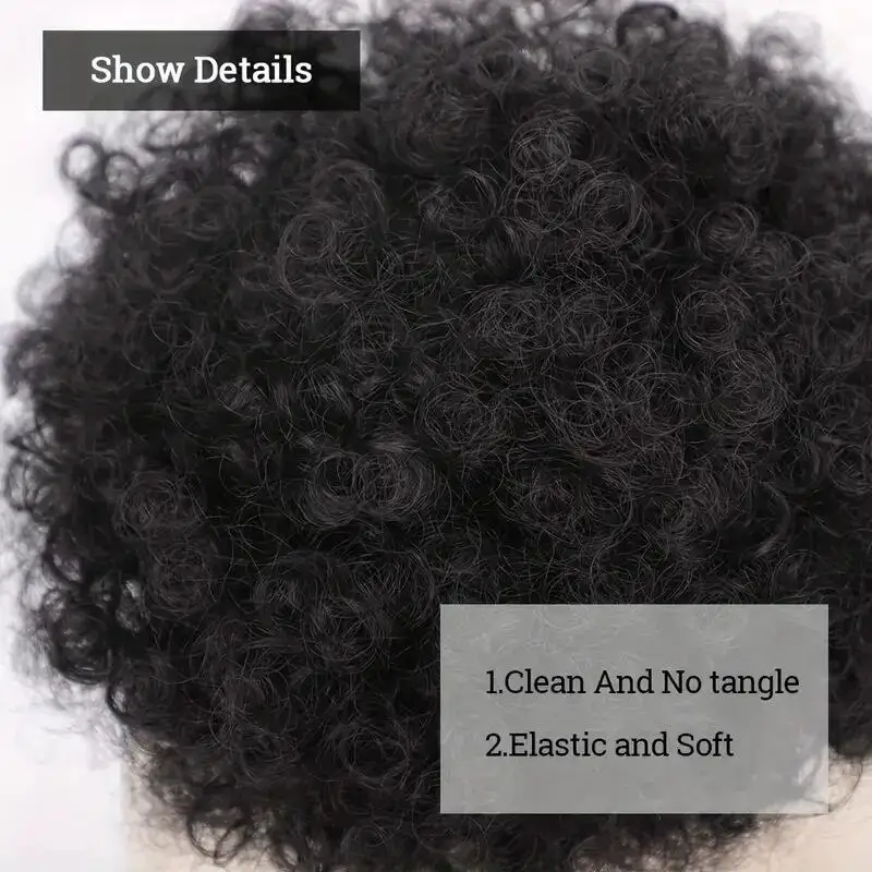 Afro Synthetic Puff Proximity Wstring Ponytail, Short Kinky, Curly Hair Extensions avec Ponytail, High Temperature Fiber