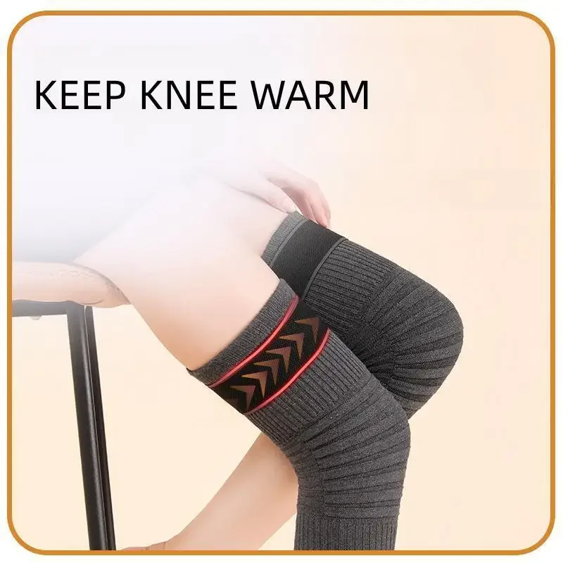 1 Pair Men Women Cashmere Knee Brace Support Leg Warmer Winter Warm Thermal Wool Kneepad Thicken Knee Pads Sleeve Knee Warmers