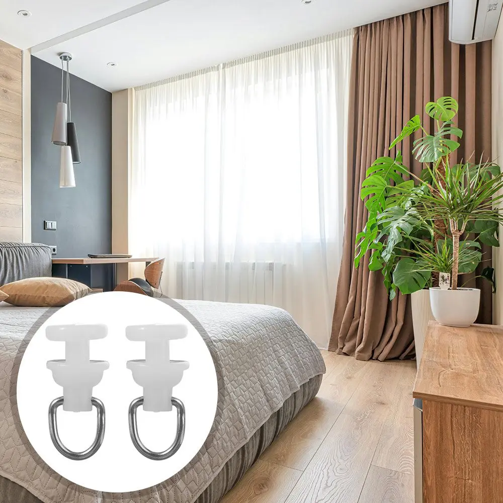 

50Pcs Strong and Sturdy Silent Curtain Track Pulley Plastic Wear-resistant Curtain Track Glider Rail Universal Hanging