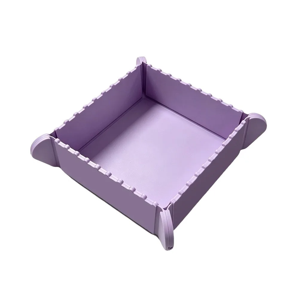 Silicone Heat Insulation Pad Stackable Anti-scald Foldable Camping Plates Reusable Non-slip Collapsible Snack Tray Cooking