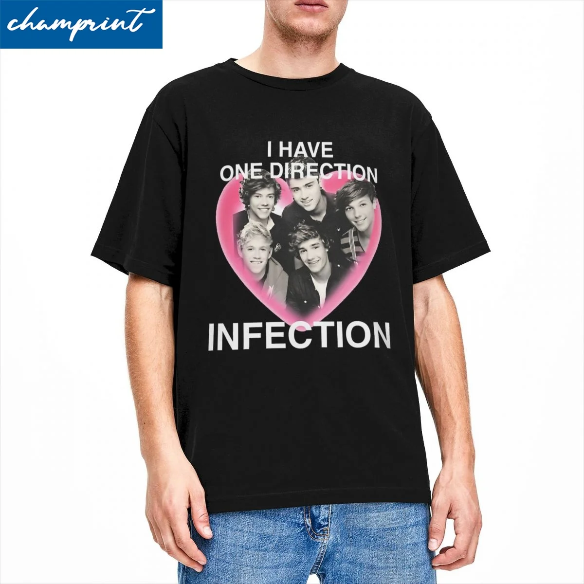 I Have Directiond Infection Music T Shirt for Men Women 100% Cotton Vintage T-Shirt Round Neck Tees Short Sleeve Clothes