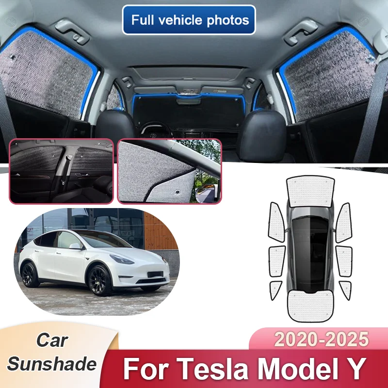 

Солнцезащитные шторки для Tesla Model Y 2020-2025 (2024) – Полное покрытие лобового стекла, защита от УФ-излучения, автомобильные аксессуары