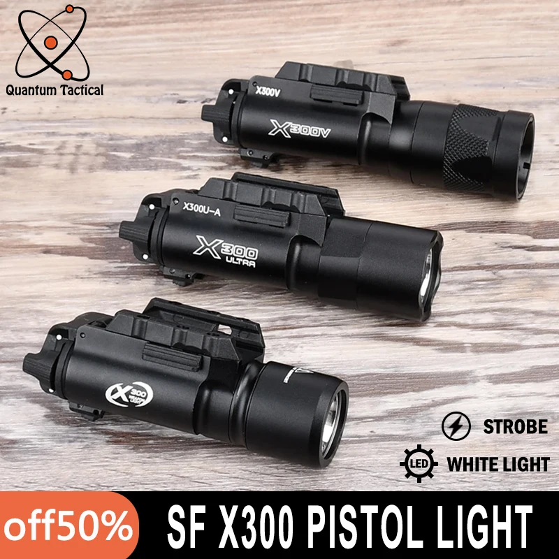 

WADSN Tactical Surefir X300 X300U Ultra X300V Pistol Scout Light Airsoft Hunting Weapon Strobe LED Flashligh G17 18 19 Torch