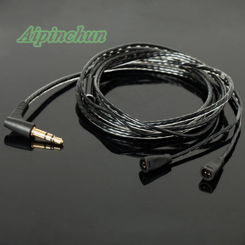 Aipinchun-conector de flexión de 3 polos de 3,5mm, Cable de repuesto para auriculares OFC, Cable para IE8 IE8i IE80