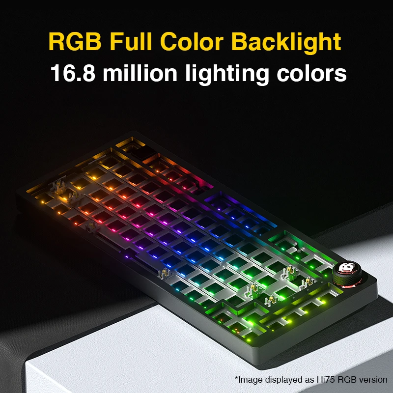 Imagem -04 - Leobog Hi75 Base de Metal Teclado Gaxeta Estrutura Teclado Mecânico para Jogos Rgb Retroiluminado Troca Quente Som Alta Fidelidade com Teclas Pbt