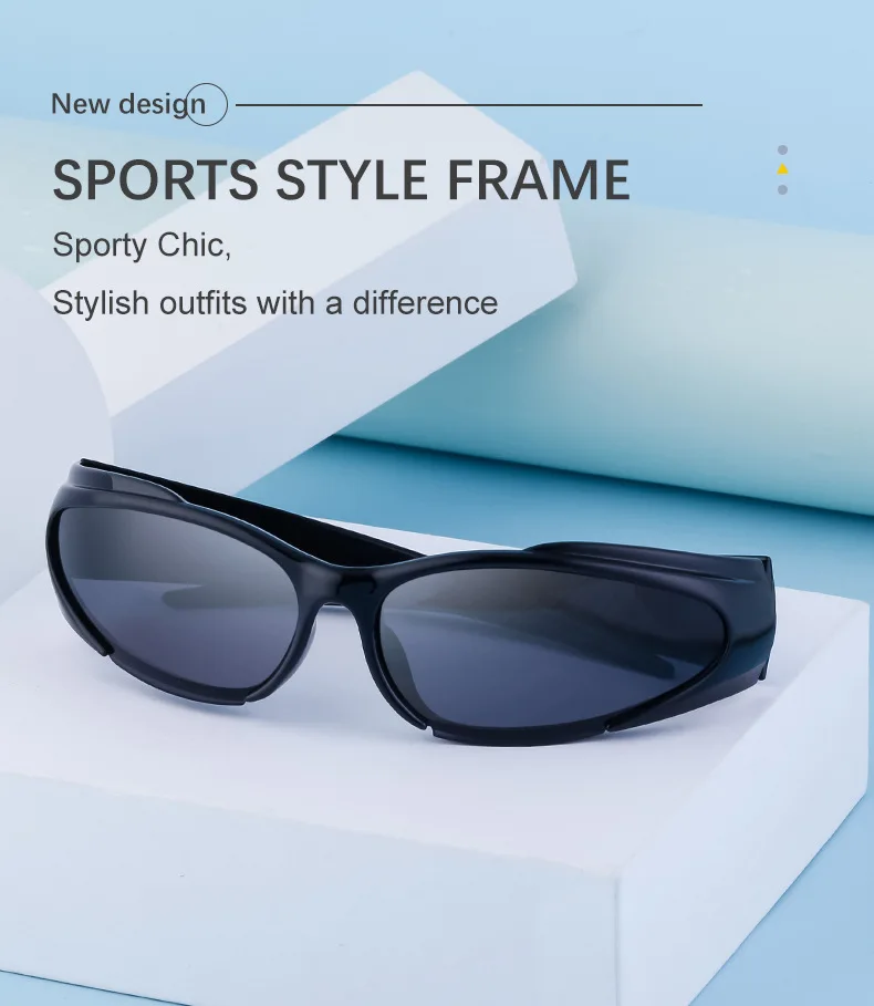 Neue y2k Sport Punk Sonnenbrille Frauen Männer Luxusmarke Mode Retro 2000's Brillen Vintage Steampunk Sonnenbrille Sonnenbrille uv400 – Detail 4