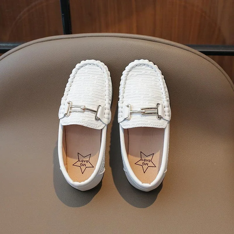 Boys Casual Shoes 2024 Spring Autumn Kids Slip-on Shoes Boys Loafers Fashion Design Soft PU Leather Shoes For Boy 26-35