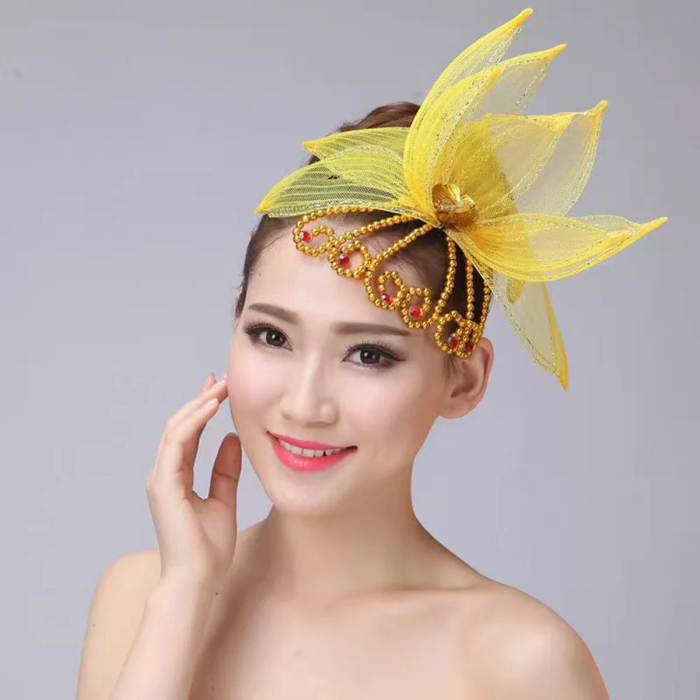 Dance Elegant Veil Brim Hats Fascinator Kentucky Derby Hats Women Weddings Hot Pink Hats Tea Party Hair Flowers Headwear Clip