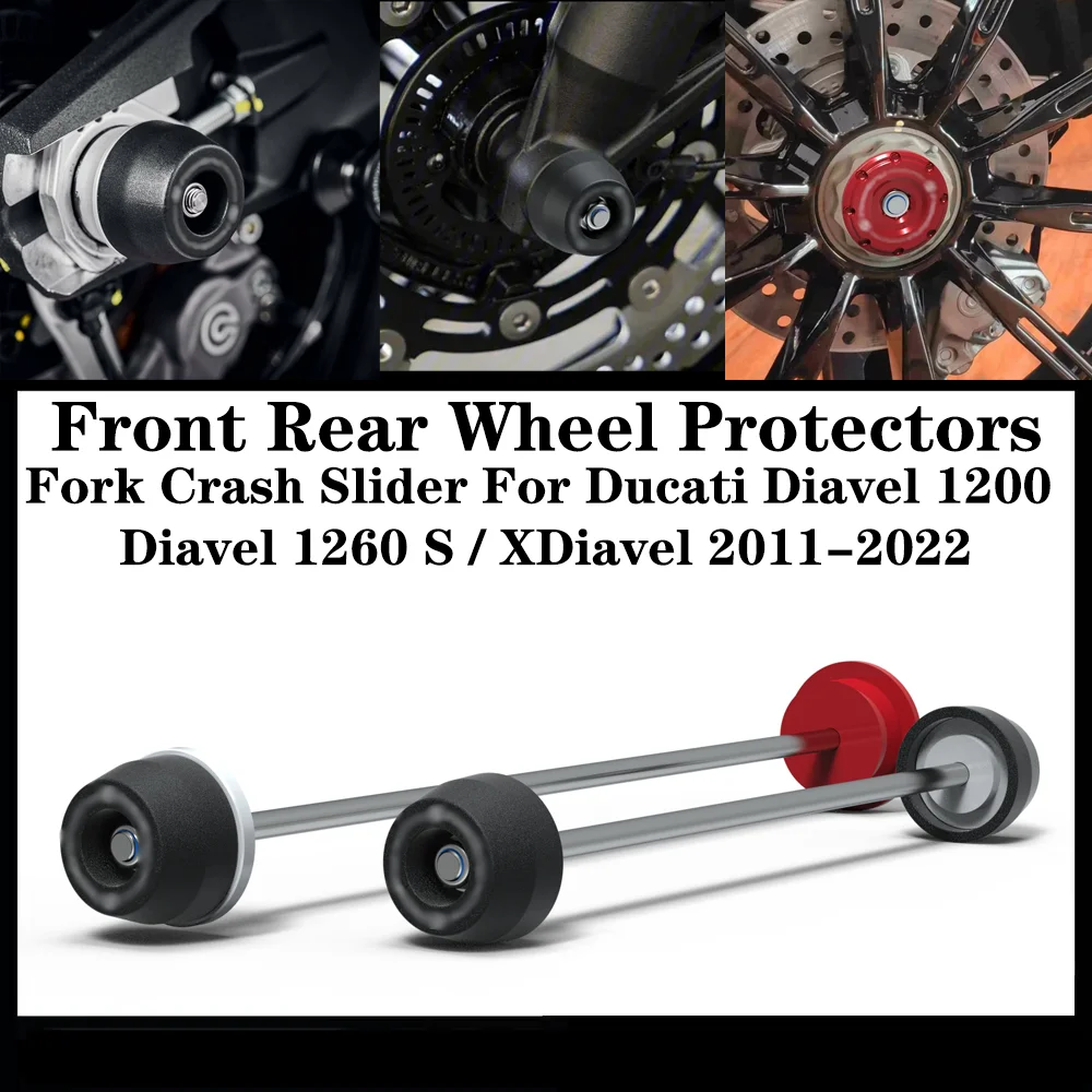 

Motorcycle Wheel Spindle Protector Rear Front Axle Fork Crash Slider For Ducati Diavel 1200 Diavel 1260 S / XDiavel 2011-2022