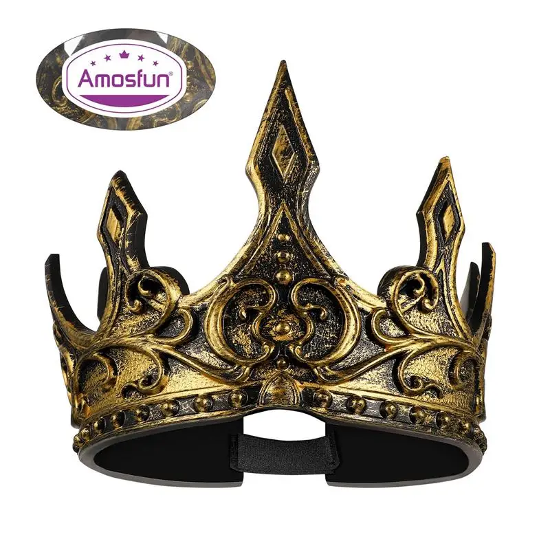 1pc Crown King King Crown Crown Prom King Crown Men Cosplay Performance Headdress (Random Pattern)