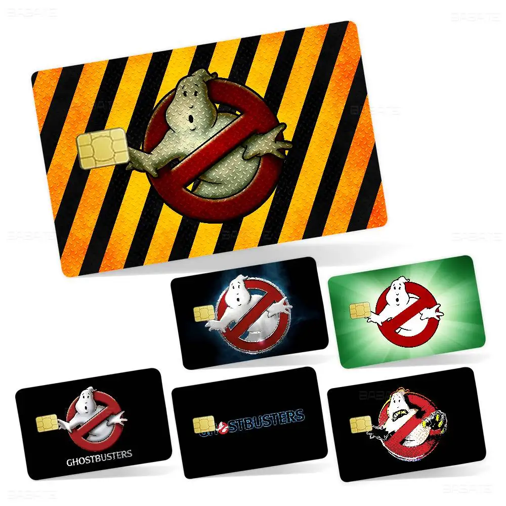 G-Ghostbusters Horror Movie Game Film Cover Sticker Case for Small Chip Credit Debit Card Front Side