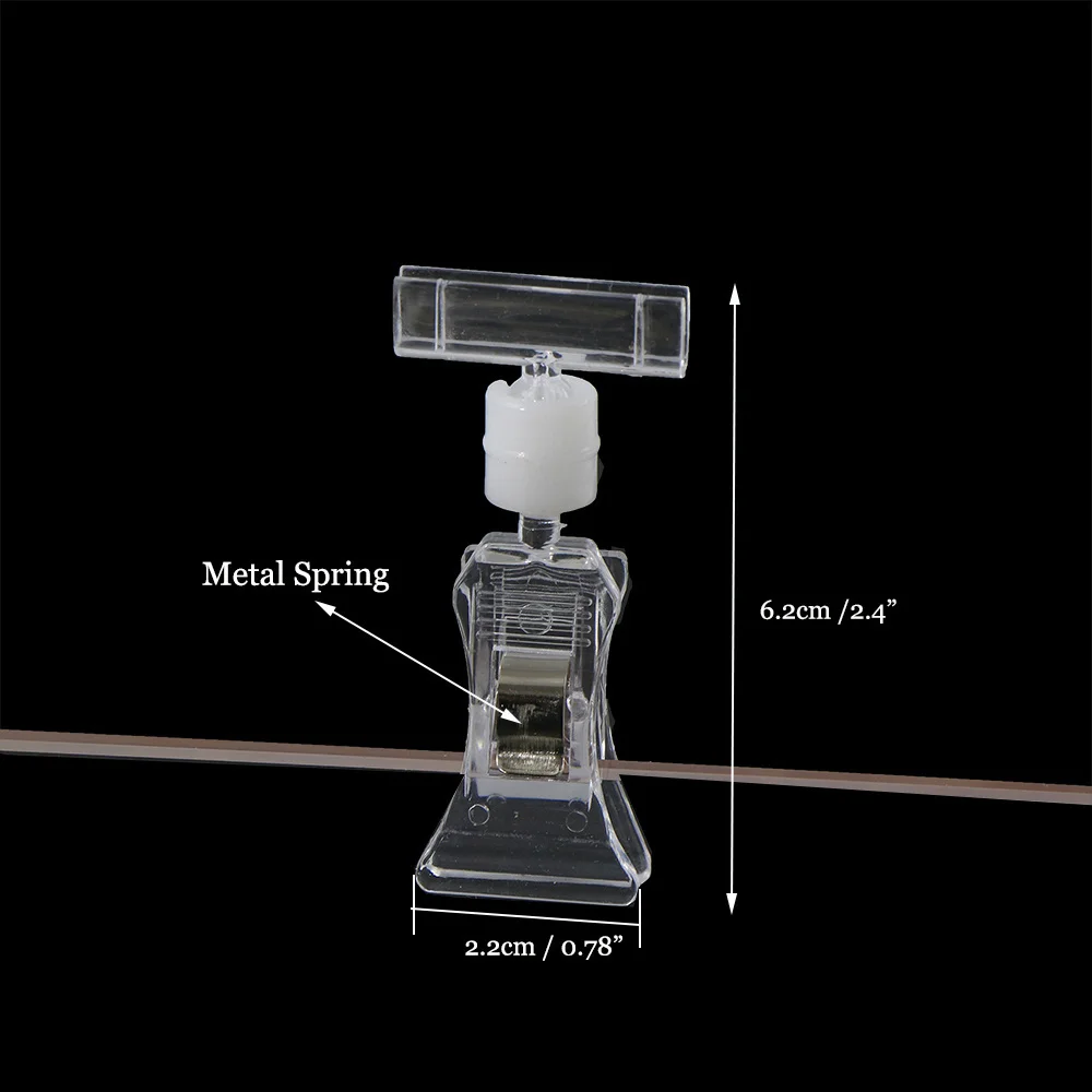 Claro pop mercadoria sinal de plástico sinalização cartão de papel exibição preço etiqueta promoção pequenos clipes suportes no varejo