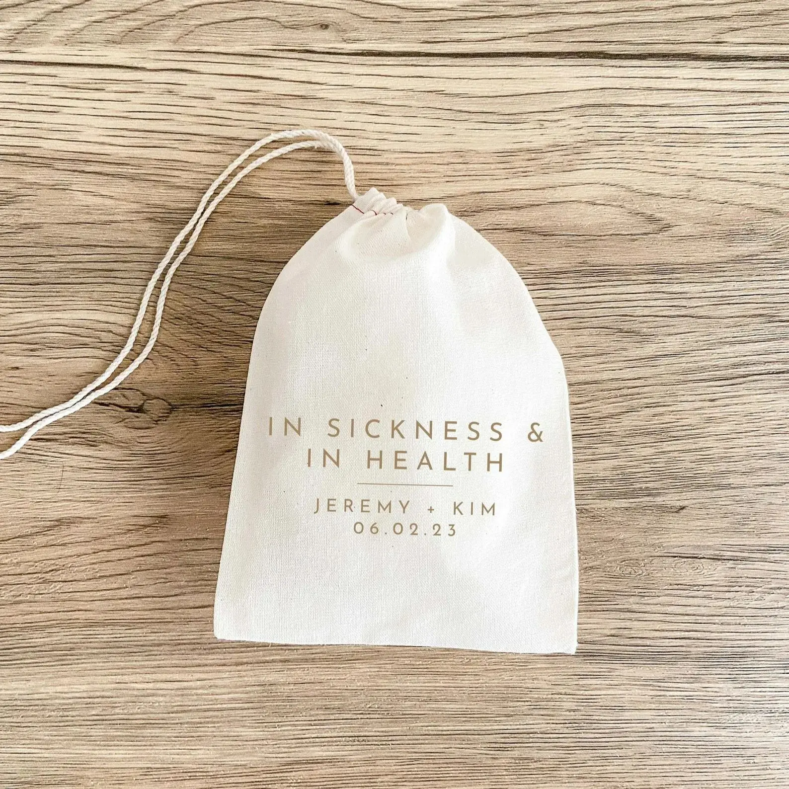 Minimal In Sickness and In Health - Wedding Survival Kit - Wedding Favor Bags - Hangover Recovery Kit - Survival Kit - Custom Ha