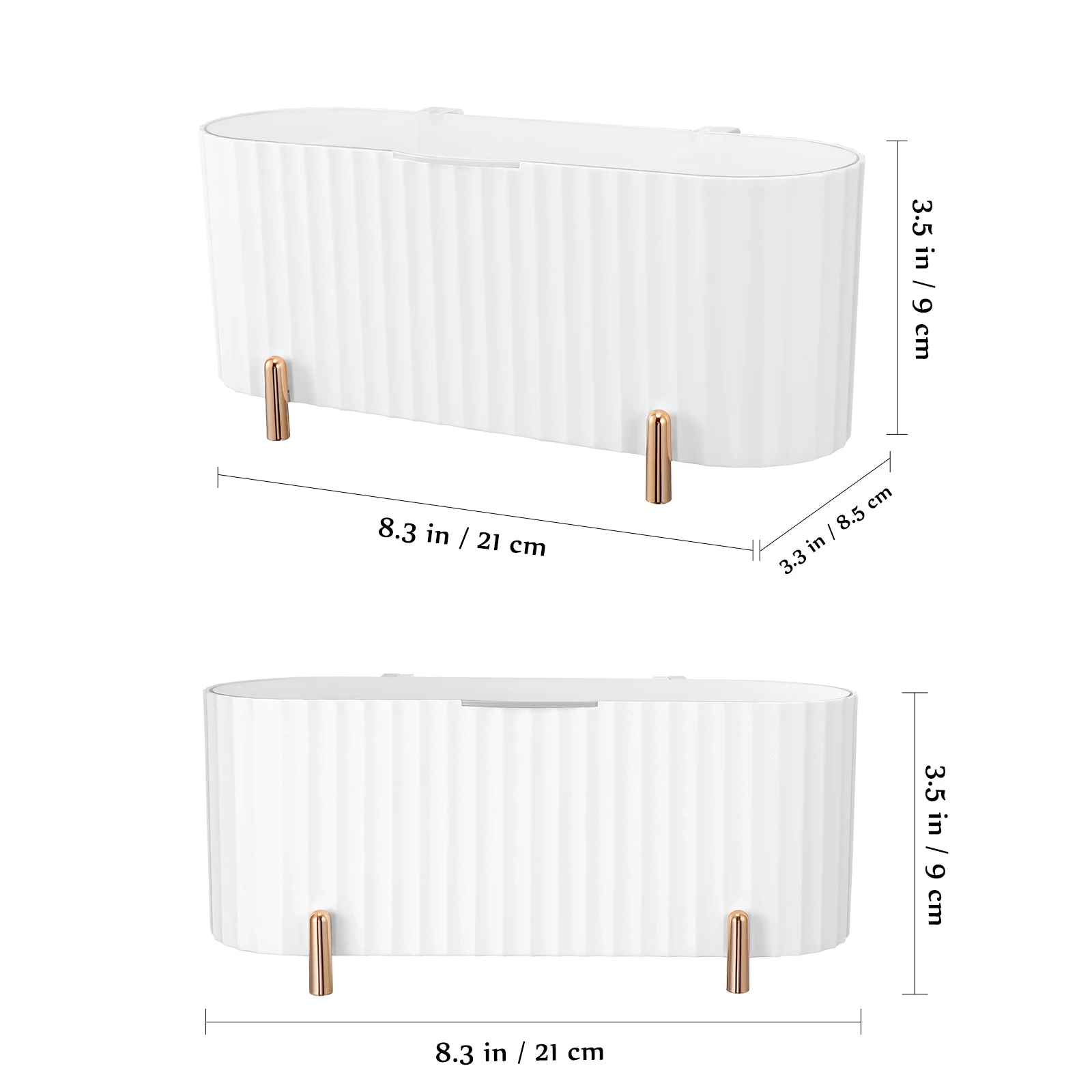 

2Pcs Makeup Clear Desktop Box ganizer Dustproof Desktop Case Home Bath Makeup Sponge Holder Rack Solution