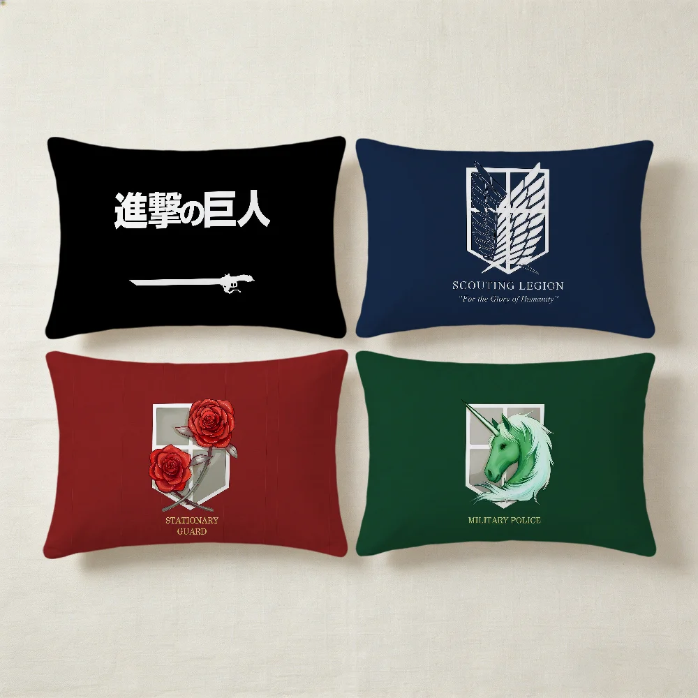 A-attack on anime T-titan cushion cover Rectangle Pillow Cover Home Sofa living Room Dorm bedside hogar Pillowcase party gift