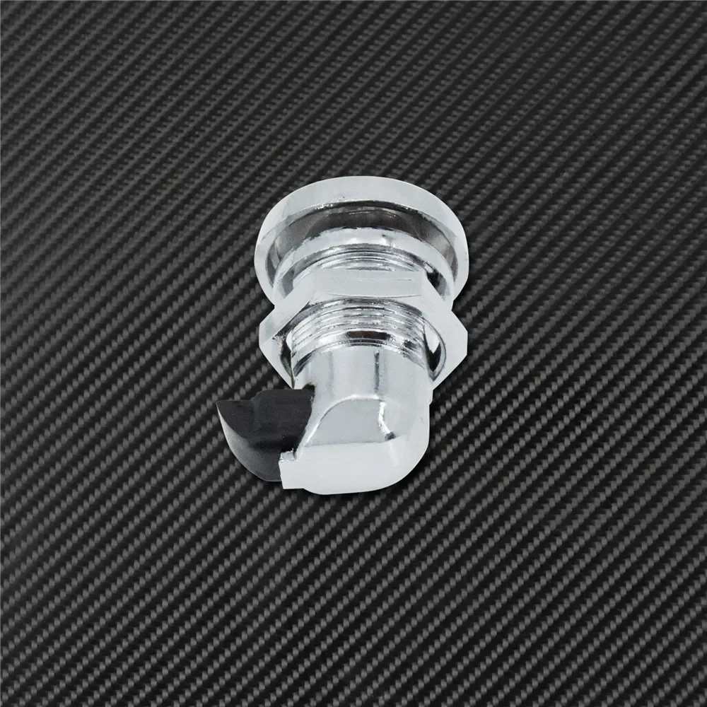 Motorcycle Black/Chrome Fuel Door Latch Push Button Gas Oil CoverTank For Harley Touring Electra Street Road Glide FLHR FLTRX