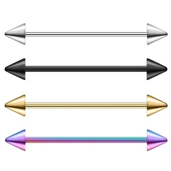 1Pcs Stainless Steel Straight Helix Tragus Industrial Ear Studs Bar Piercing Tongue Ring Barbell Piercing Body Jewelry Gift