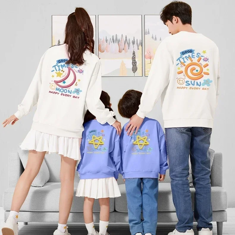 Christmas Mother Daughter Tops Father Mom Son Sweatshirts Winter Matching Family Outfits Letters Print Shirts Casual Pullovers