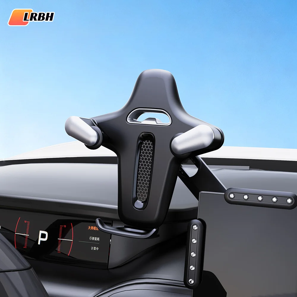 

LRBH Tesla Phone Mount, Diamond Setting Technique Rotatable Car Phone Holder, Fit All Phones, for Tesla Model 3 Y Accessories