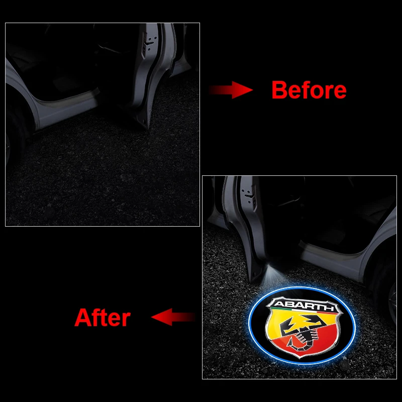 Car Door Emblem Light LED Welcome Lamp Wireless Laser Projector for Abbas Stilo Ducato Palio Bravo Linea Doblo 500 Grande Tipo view 6