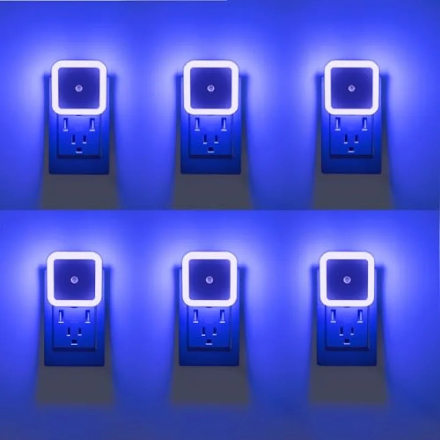 

6 Pack LED Night Light Plug in, Dusk to Dawn Sensor Automatic On and Off, Energy Efficient, Soft Glow,Nursery, Bedroom, Bathroo