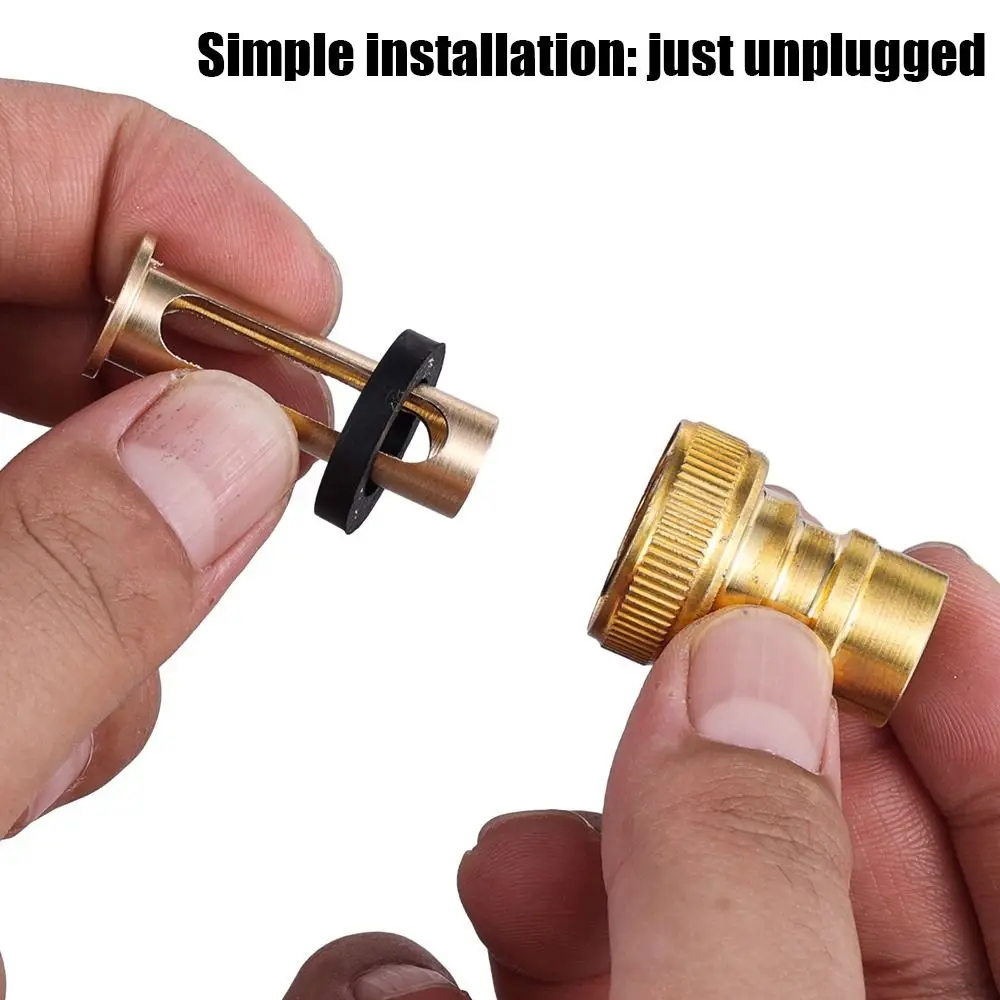 1Pcs Water Tube Connector Water Stop Valve Copper Inner Core Anti Falling Faucet Nozzle Stopcock Stop Joint Home Garden