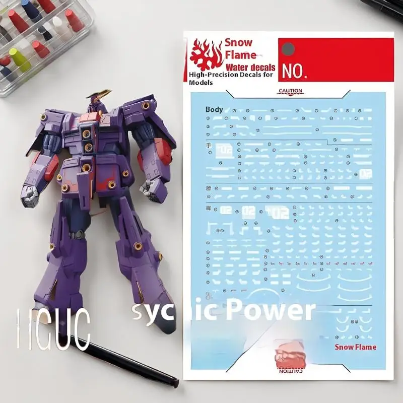 

Один аксессуар «сделай сам» - наклейка с пылающей снежной водой HGUC-108 для MRX-010 Psycho MK-II, флуоресцентная водная наклейка премиум-класса