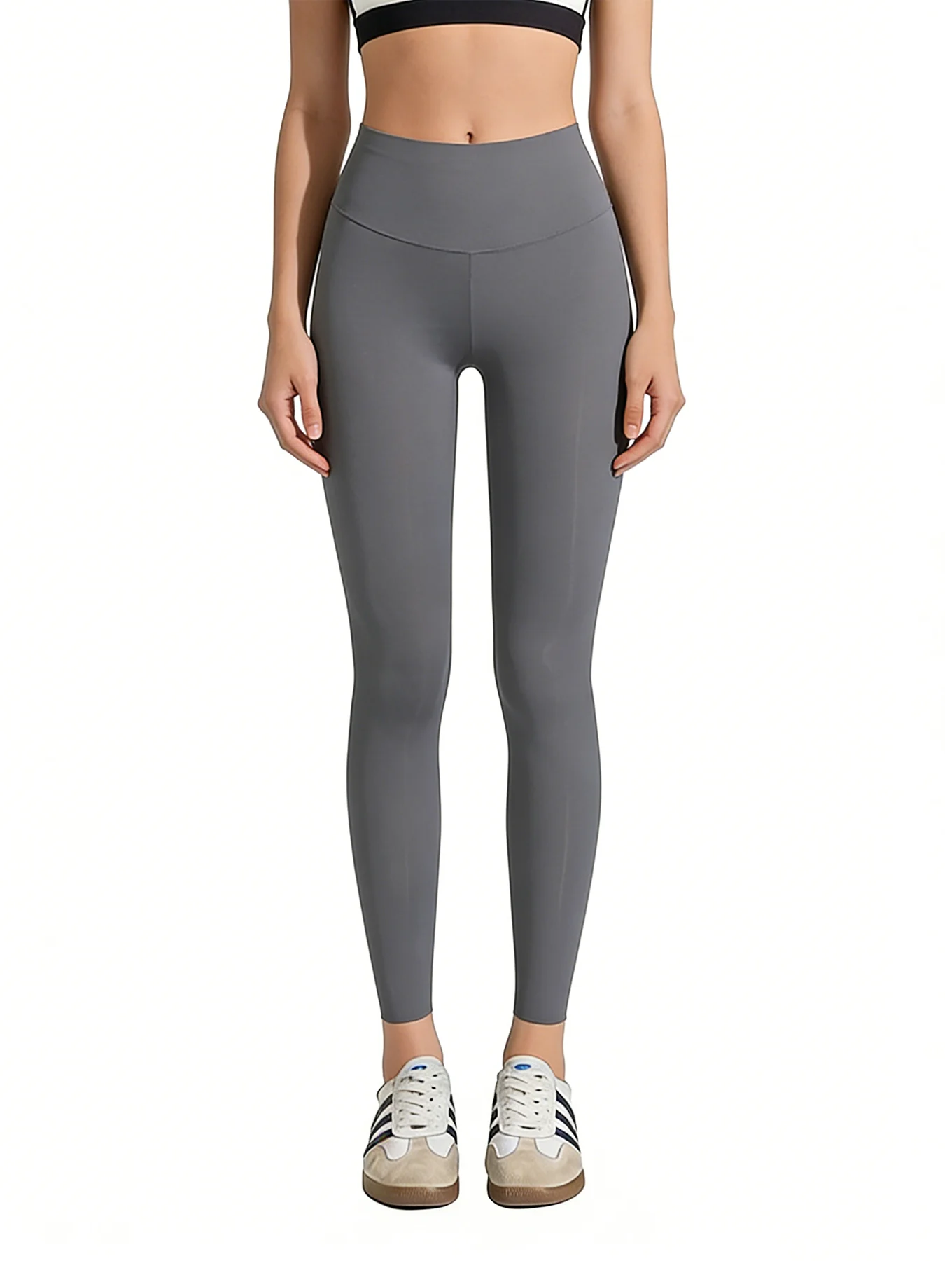 Women's Summer High Waist Shark Texture Leggings, Ultra-Thin Ice Silk Seamless Butt Lifting Shaping Pants, Wearable Outside