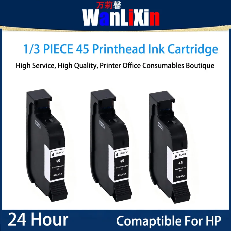 

1 PIECE 45 Printhead Ink Cartridge Compatible For HP 1280 1180 51645A CAD plotter Pigment Ink