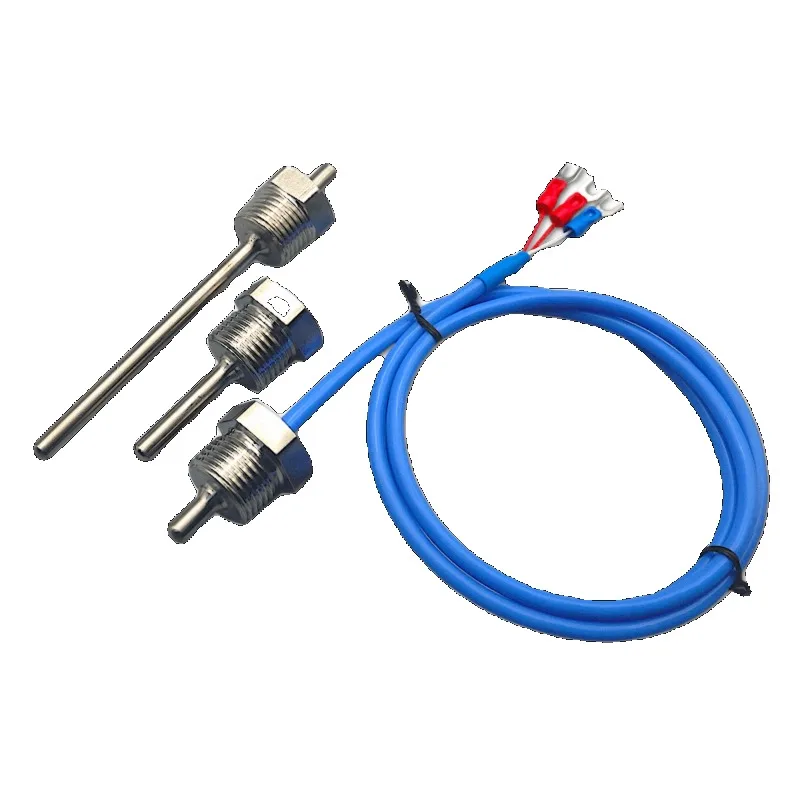 PT100/PT1000 temperature sensor, one-two-four-six-split, 1/2-way pipeline thermal resistor, 304 threaded probe(1PCS)