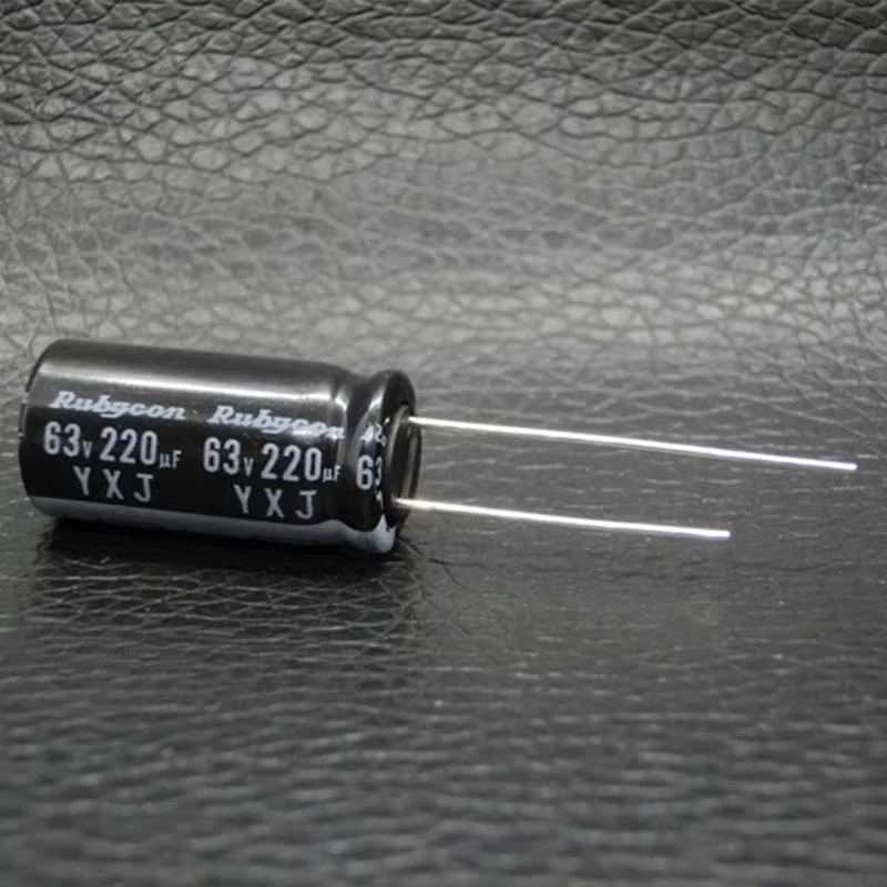 (2PCS) 루비콘 YXJ 63v220uF 10*20mm 알루미늄 전해 커패시터 220UF63V 스루홀 105 ℃   고정 커패시터
