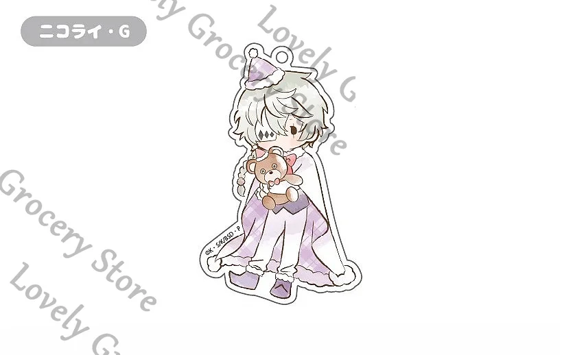 Bungo Stray Dogs Dazai Osamu Nikolai Gogol‌ Fyodor D Sigma Cosplay Anime Xmas Keyring Acrylic Keychain Pendants 70mm Accessories