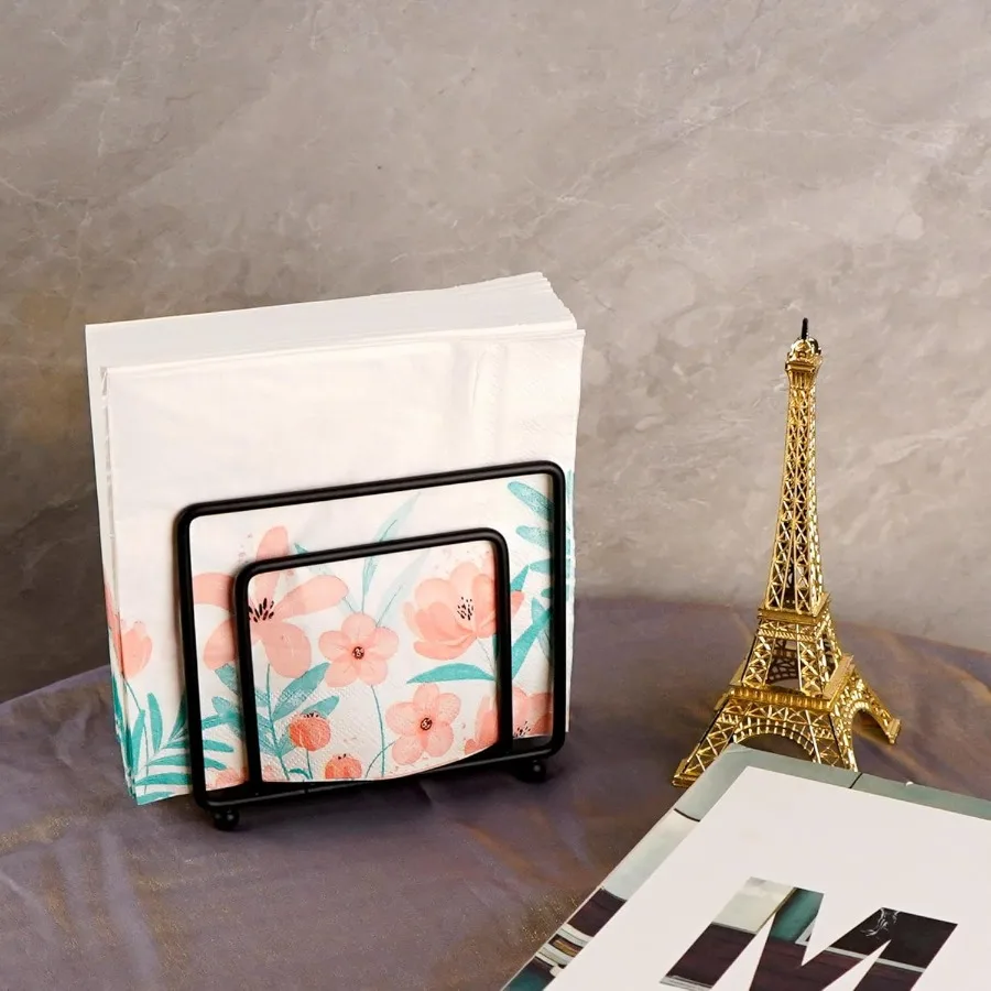 pkin Holder Black for Kitchen Dining Table Upright Modern Paper pkin Storage Stand Decorative Metal Wire Design pkin Standing D